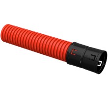 Труба двустенная ПНД/ПВД  63 мм с зондом красная гибкая с муфтой (уп. 50 м) ИЭК