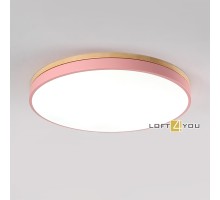 Светильник LED потолочный SLIM PL, 24W коричневый/розовый, дерево/металл d=30 Loft4you