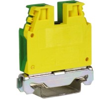 DKC Клемма зажимная 10 мм² TEC.10/O  (зажим проходной желто-зеленый)