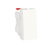 Unica New белый Кнопочный Выключатель одноклавишный 10А 1 модуль без суппорта