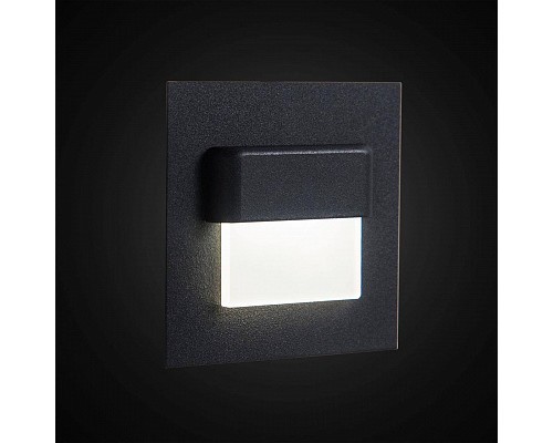 Светильник LED (подсветка лестниц) Скалли, 1W, 3000К, черный, металл Citilux