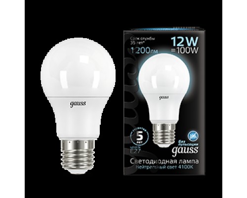 Лампа LED шар(A60) Е27 12Вт 4100К Gauss Black