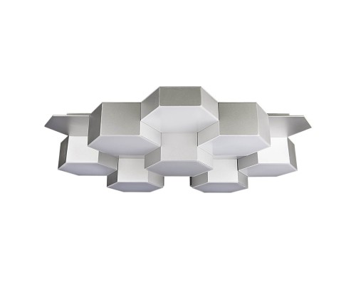 Светильник LED потол. (люстра) Favo,  80W, 4000К, серебро/белый, стекло/металл Lightstar