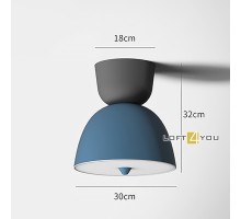 Светильник LED потол. (люстра) Unit, 30W, 6000К, синий, металл (d. 30см, h. 32см)