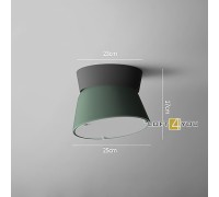 Светильник LED потол. (люстра) Tor Ceiling mini, 12W, 5000К, серый/зеленый, металл (d. 25см, h.17см)