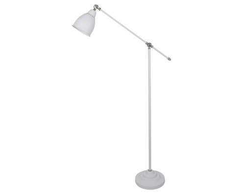 Светильник напольный (торшер) Braccio, E27, белый, металл Arte Lamp