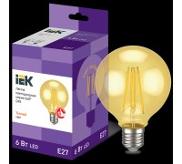 Лампа LED шар(G95) Е27  8Вт 2700К 960лм теплый филамент Golden ИЭК