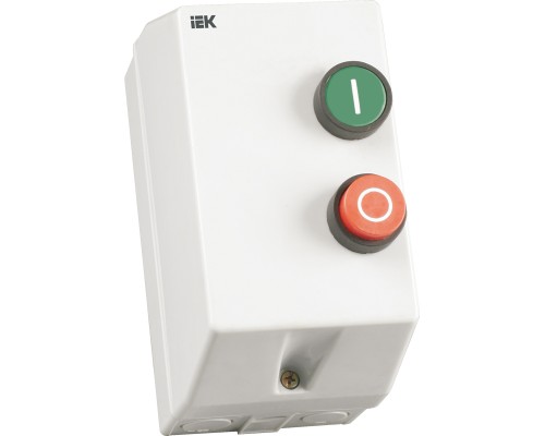 ИЭК контактор  КМИ1 1260  12А в оболочке IP54 с кнопками П+С, катушка 220В/АС3