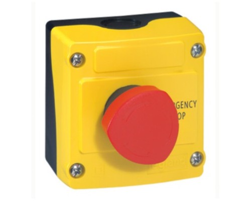 Legrand Пост управления кнопочный в сборе с 1 кнопкой Osmoz кнопка гриб для авар. отключ.