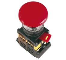 ИЭК Кнопка красная с фиксацией AEAL-22 Гриб без подсветки 1з+1р 240В
