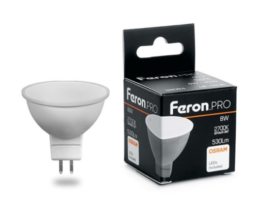 Лампа LED MR16 GU5.3  8Вт 6400К (LB-1608) Feron.PRO OSRAM