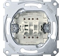 Merten Механизм выключателя кнопочного двухклавишный 2НО 10А 250В
