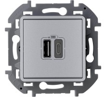 INSPIRIA алюминиевый Зарядное устр. USB тип А / тип С  5В 3000mA