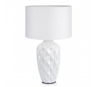 Настольная лампа Angela 1хЕ27, белый, ткань/керамика Markslojd