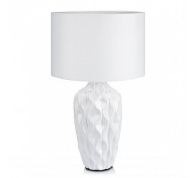 Настольная лампа Angela 1хЕ27, белый, ткань/керамика Markslojd