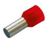 Наконечник-гильза НШВИ  1,5-12 мм с изолир. фланцем, красный (уп.100шт) Haupa