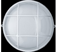 Светильник НПП 1102 большой круг с решеткой белый 1*100Вт Е27 IP54 ( NBL-R2) Navigator 14729