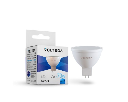 Лампа LED MR16 GU5.3  7Вт 4000K матовая Simple VOLTEGA