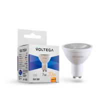 Лампа LED PAR16 GU10  7Вт 2800К линзованая Simple VOLTEGA