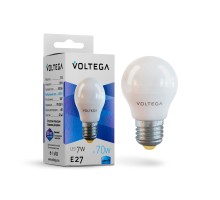 Лампа LED шар(G45) Е27  7Вт 4000К VOLTEGA