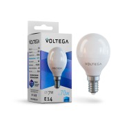 Лампа LED шар(G45) Е14  7Вт 4000К VOLTEGA