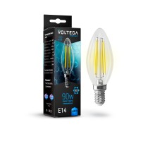 Лампа LED свеча(C37) Е14  9Вт 4000К филамент графен VOLTEGA