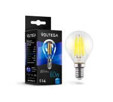 Лампа LED шар(G45) Е14  6Вт 4000К филамент VOLTEGA