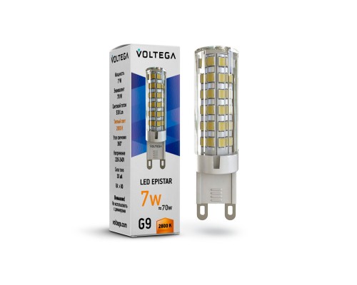 Лампа LED G9  7Вт, 2800K Capsule Voltega