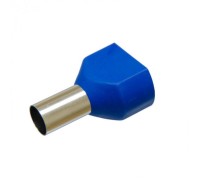 Наконечник-гильза НШВИ2 16-14 мм с изолир. фланцем синий (уп.100 шт) КВТ