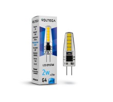 Лампа LED G4  2Вт, 4000K Capsule прозрачная Voltega