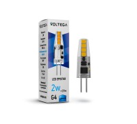 Лампа LED G4  2Вт, 4000K 12V прозрачная Voltega