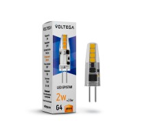 Лампа LED G4  2Вт, 2800K 12 V прозрачная Voltega