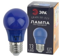 Лампа LED шар(A50) Е27  3Вт синий для белт-лайт ERABL50-E27 ЭРА