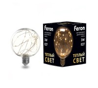 Лампа LED G95 3Вт 230В 2700К E27 LB-382 Feron