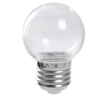 Лампа LED шар(G45) Е27  1Вт 2700К LB-37 прозрач. Feron