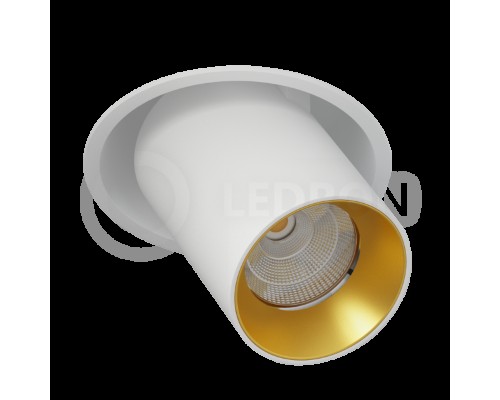 Светильник вс траиваемый поворотный LED  EVA DANNY MINI White-Gold 9,2Вт 3000К LeDron