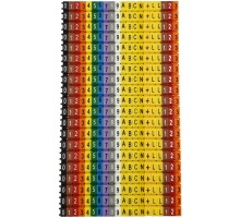 Маркеры наборные МКН – комплект («0-9. A.B.C.N.PE.L.L.1.2.3»)  0.5 -1.5 мм² (400 шт.) Onka