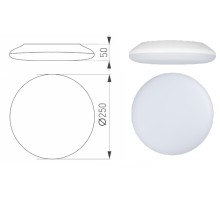 Светильник LED CL-Frisbee-Dim-R250-12W белый 3000-5000К (D=250мм, H=50мм) IP54 Arlight