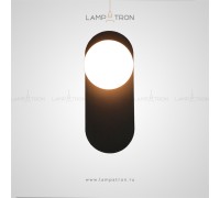 Светильник (бра) fast-black,черный/белы, металл/стекло Lampatron
