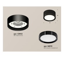 Светильник GX53 накладной черный Techno Spot, металл Ambrella light