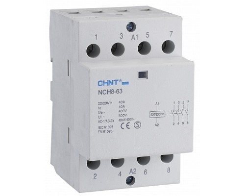 Контактор модульный 40А NCH8-40-40 4НО AC220/230В 50Гц (R) (3мод.) CHINT