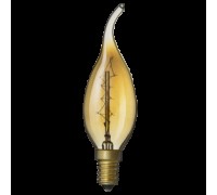 Лампа накаливания декоративная Vintage 40 вт Свеча на ветру E14 NI-V-FC-C-40-230-E14-CLG Navigator