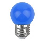 Лампа LED шар(G45) Е27  1Вт синий ЭРА