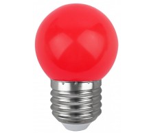 Лампа LED шар(G45) Е27  1Вт красный ЭРА