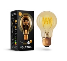 Лампа LED шар(A60) Е27  4Вт 2000К теплый филамент GOLD Voltega