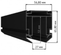Профиль для монтажа SKYLINE 48 в натяжной ПВХ потолок 2 метра черный ST Luce