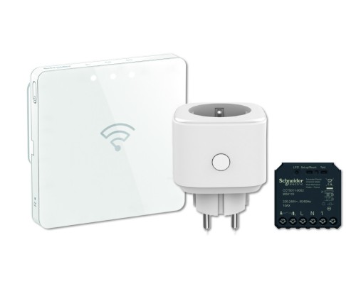 SE Wiser стартовый пакет белый, IP-шлюз, SmartPlug, Микромодуль вык-ля, WiFi, ZigBee 3.0