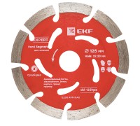 Диск отрезной алмазный (125х22,23 мм) красный Hard Segment Expert EKF