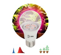 Лампа LED шар(A60) Е27 10Вт для растений FITO-10W-RB-E27-K ЭРА