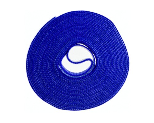 Изолента (липучка) синяя 16мм  5м Hyperline
